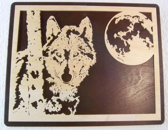 WB 003 Wolf mit Mond