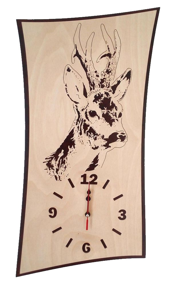 U 013 Designwanduhr Rehbock