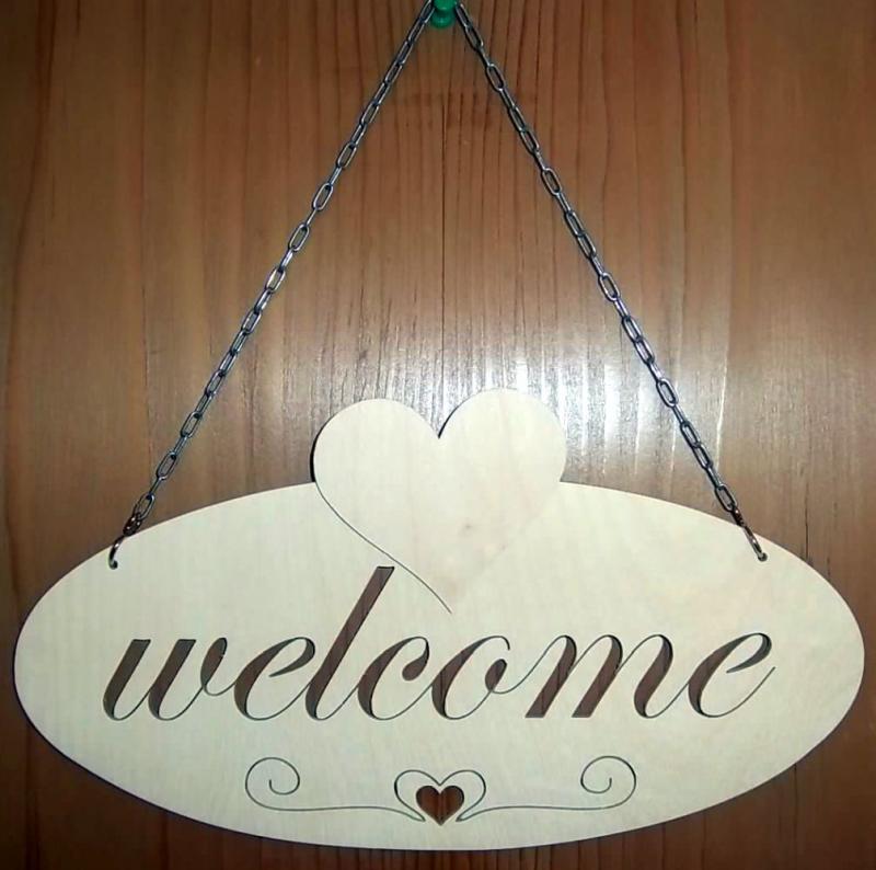 HWK 002 Türschild Welcome