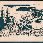 wb 057 Hirschfamilie im Wald