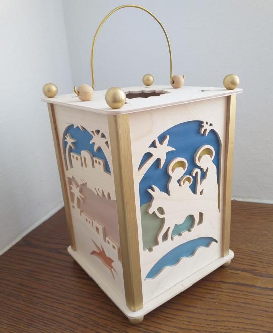 Weihnachtslaterne-Krippe orientalisch